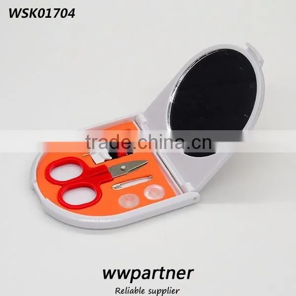 Airline Travel Kit with Comb Mirror and Sewing Kit