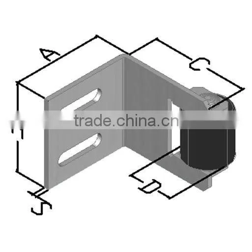 gate end stop with single nylon roller