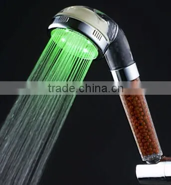 temperature seven color changing control LED hand shower head