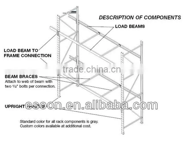 Warehouse steel storage pallet rack