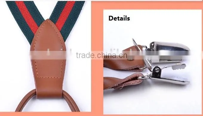 High Quality Genunine Leather Fittings Kids Suspender Clips