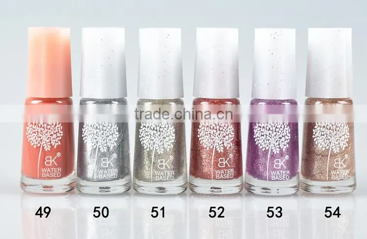 7ml 60color Water based peel off nail polish non-toxic easy use