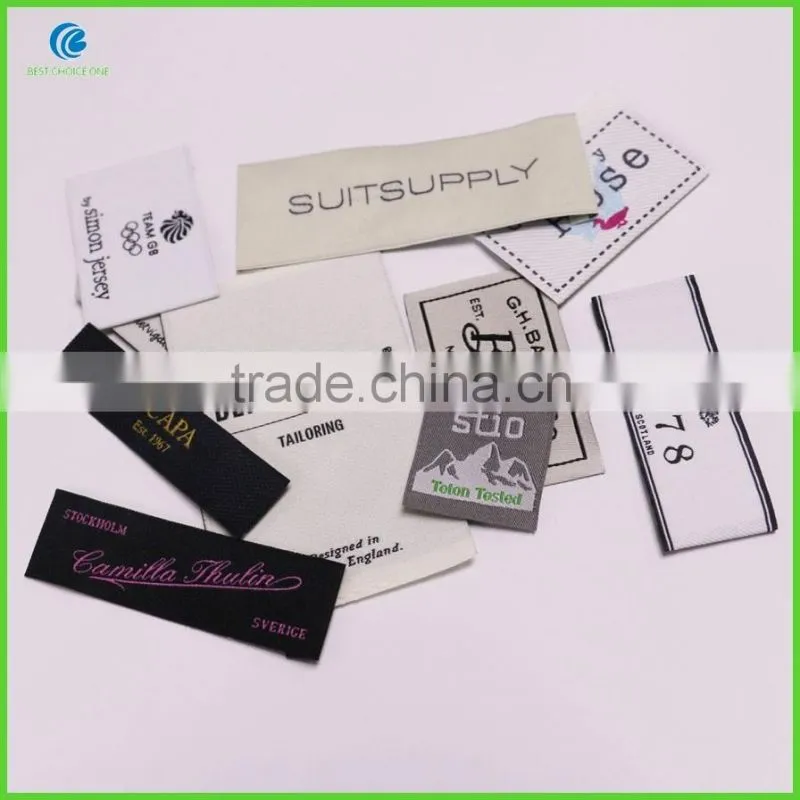 Customized Garment Brand Woven Label/Neck Label/Main Label For Clothing
