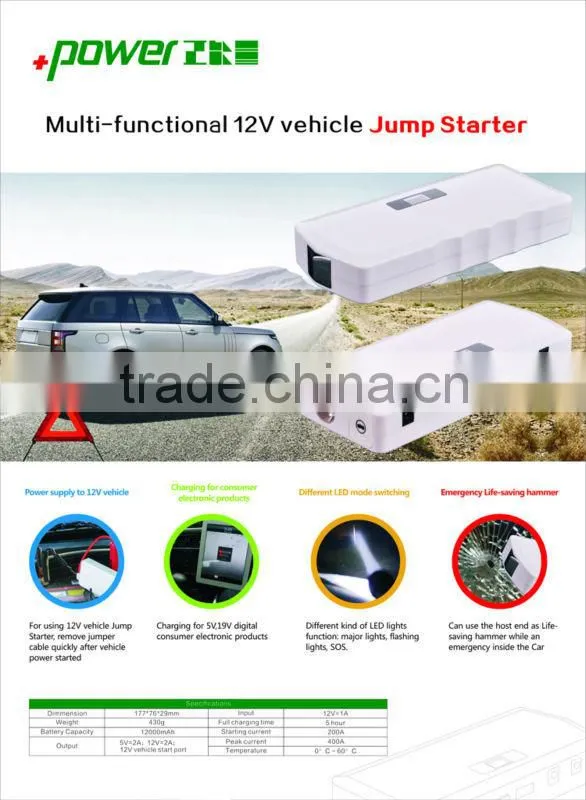2013 New Design Multi-function Vehicle Jump Starter