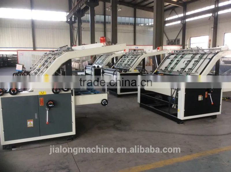 JL-1 Semi-automatic Cardboard Sheet Paper Flute Laminator Lamination Machine;Economic speed 0-100piece/min