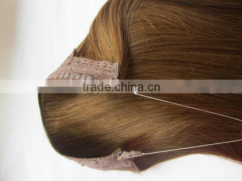 european hair extension 100 human hair extension Flip In Halo Hair Extension