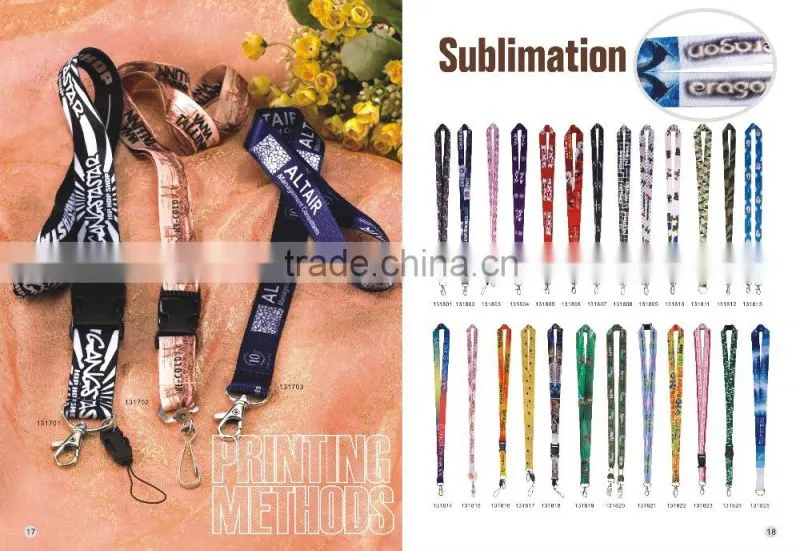 polyester custom lanyard with low minimum quantity