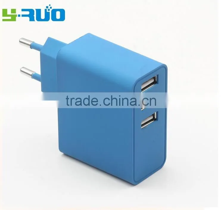 High quality Three 3 USB ports wall charger for tablet pc, mobile iphone, ipad, and samsung galaxy with 5V 3.4A output