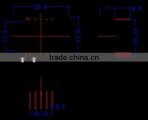 2 digit led display red color