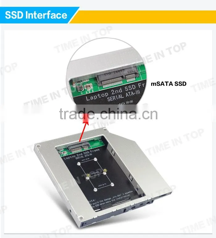 mSATA SSD to Laptop optical drive HDD Caddy