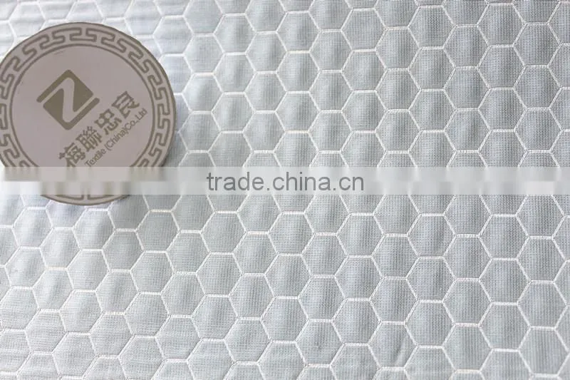90%Polyester 10%Cotton jacquard fabric honeycomb