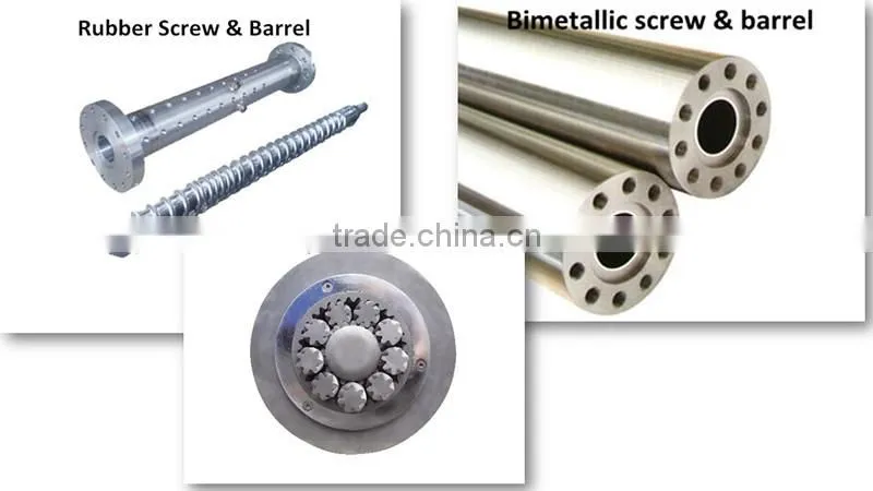 Conical twin screw and barrel for pelletizer/for color master batch production line