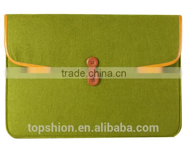 2016 new arrival for macbook felt sleeve carrying bag envelope case with bukkle