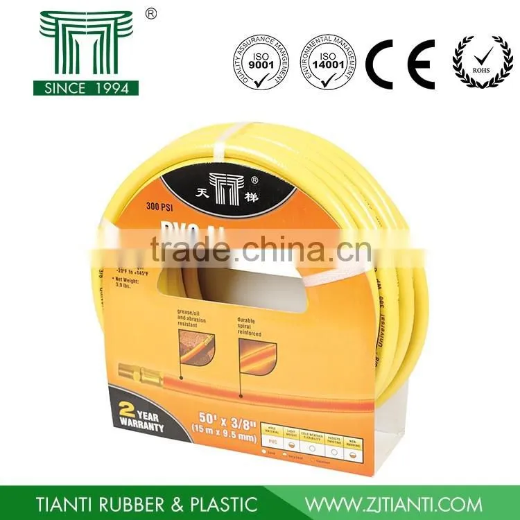 50ft 3/8" high pressure PVC air hose