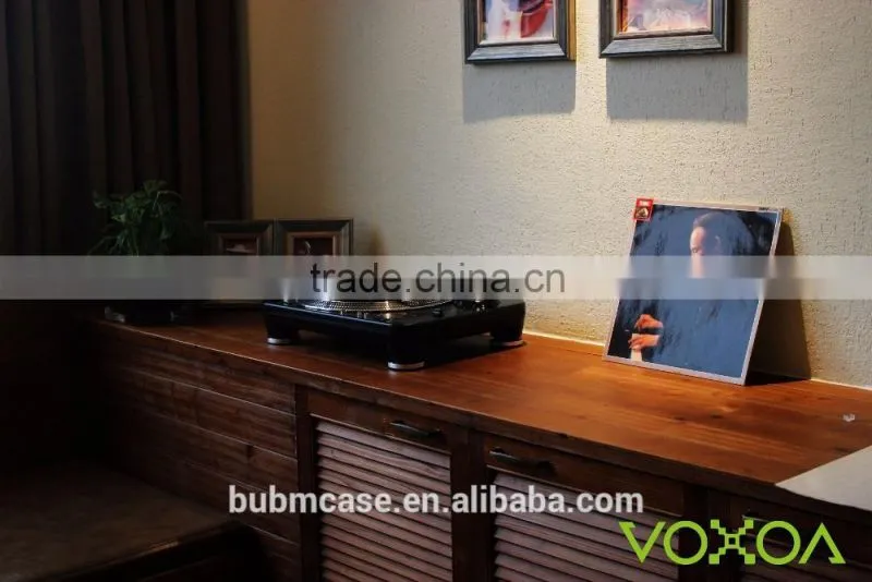 VOXOA DJ Turntable T80 High Torque 3 Speed Vinyl Turntable with height adjustable S-shaped pick up arm