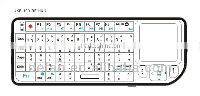 Thai and English Language USB Plastic/silicon keyboard for HTPC Samsung TV