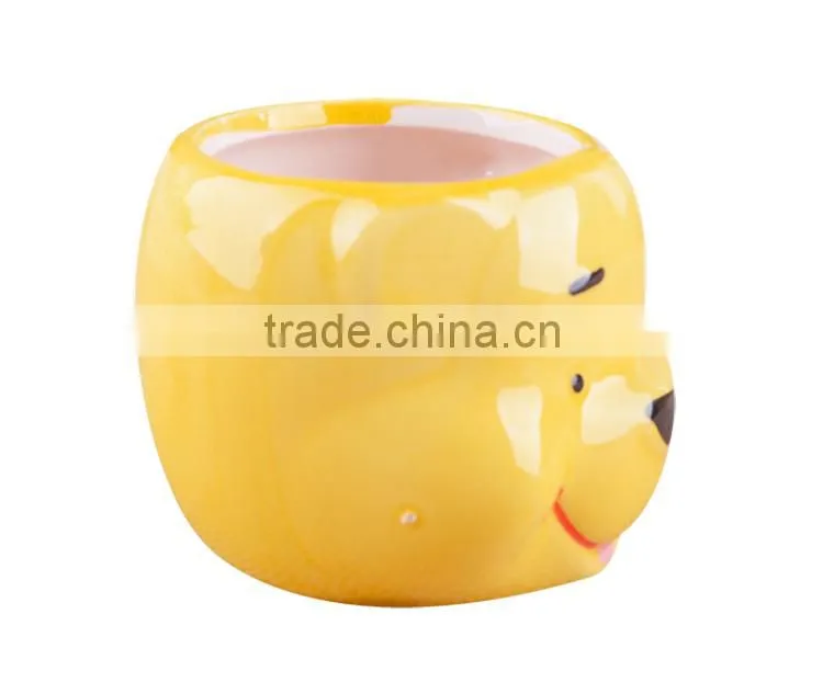 Wholesale ceramic 3d animal mug for kids