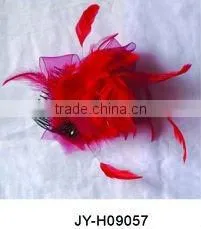 The chic /colorful flower feather headband