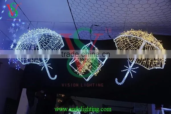 230V 85*100cm fancy outdoor christmas decoration umbrella light