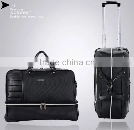 luggage bag, luggage trolley