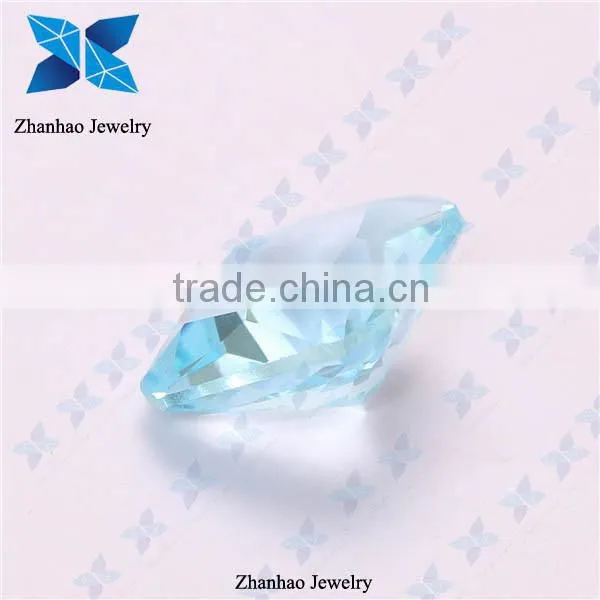 Rough synthetic raw aquamarine stone for jewelry design