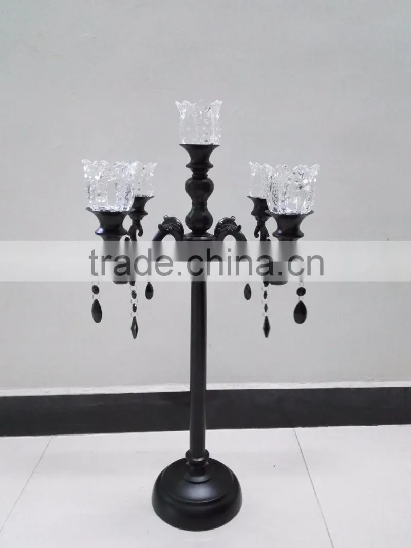tall metal crystal candelabra /wedding candelabra centerpieces for table