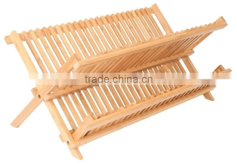 2-Tier Bamboo Dish Drying Rack