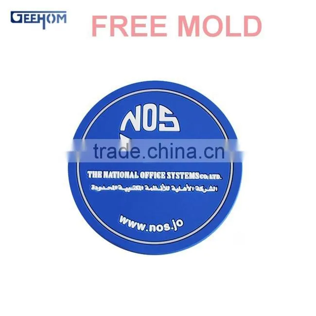 brand name rubber souvenir coaster