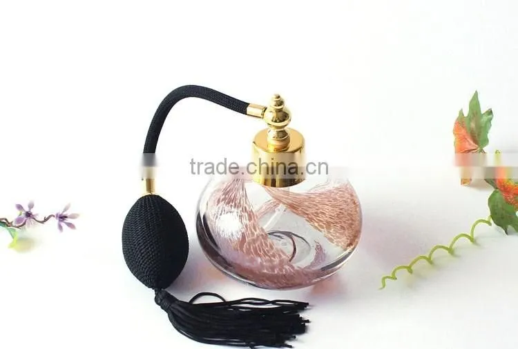 2016 Factory Wholesale High Grade Hand Blown Air Bag Pump Perfume Glass Bottle 80ml