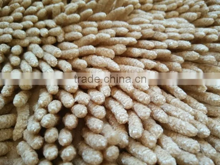 high weight long pile multicolored chenille rug