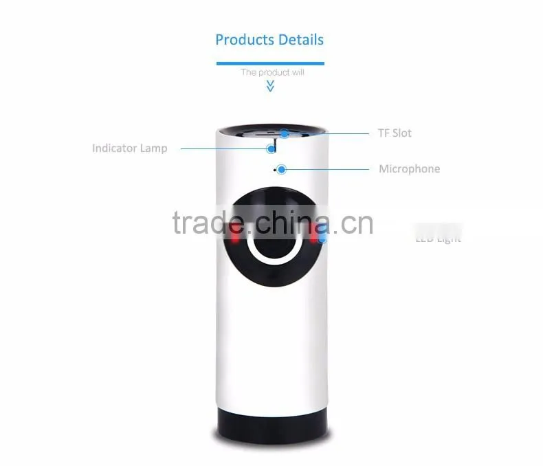 720P HD 360 degree fisheye Wireless IP Panoramic CCTV Camera