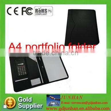 eco friendly ring binder file folder / business a4 size soft leather folder / a4 conference folder with ring binder