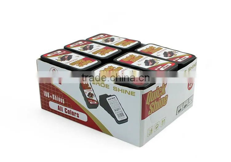 Single Face Quick Shine Instant Wax shoe shine sponge black