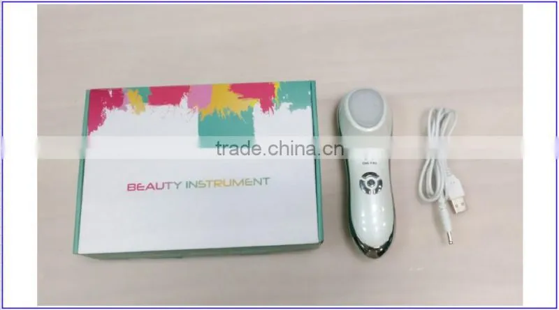 Portable Vibration +Photo LED therapy beauty device color led light therapy facial lifting wrinkle device