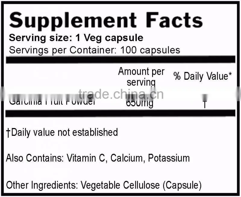 Organic Garcinia Capsules - 650mg
