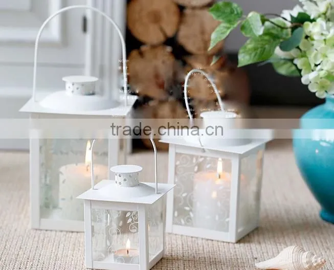 outdoor hanging antique vintage white lantern for candle