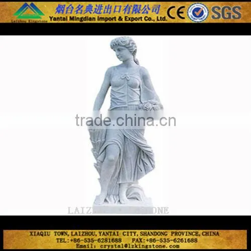 2013 hotsale nude girl white marble statue