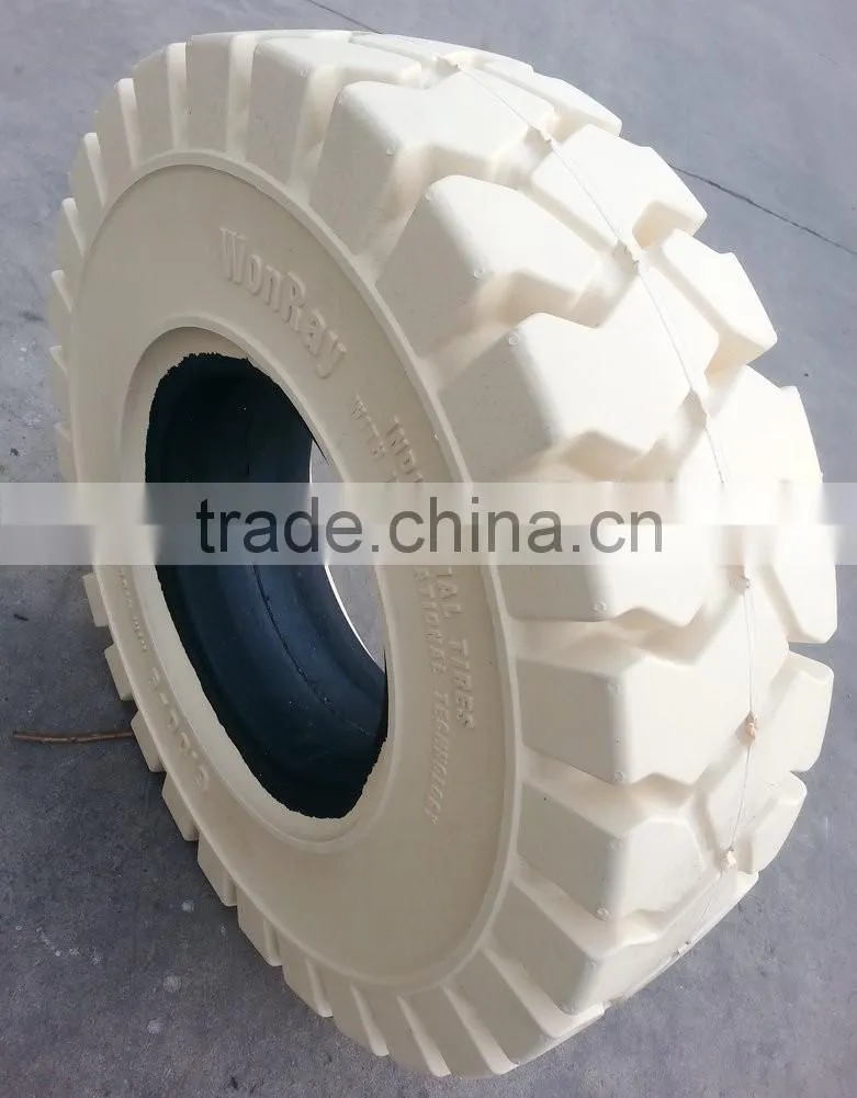 non marking forklift tires 600-9 white from china