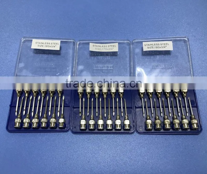 Veterinary Stainless Steel Needle, Veterinary Hypodermic Injection Needle, Luer Lock Syringe Veterianry Needle