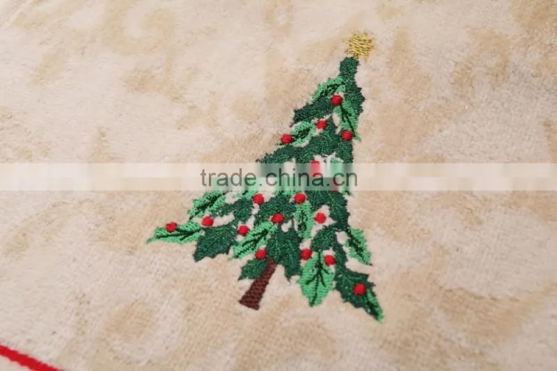 2015 cotton embroidery christmas pattern baby face towels