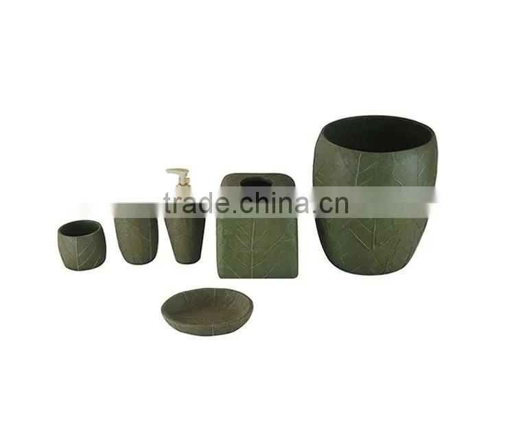 Sea series Resin Bathrooom Sets 5pcs bathroom accessory set