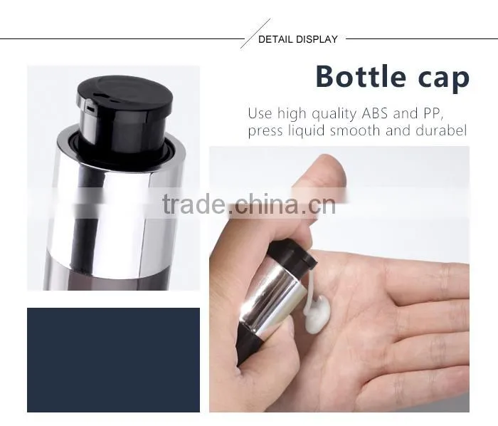 Plastic empty cosmetic 15ml/30ml/50ml airless bottle