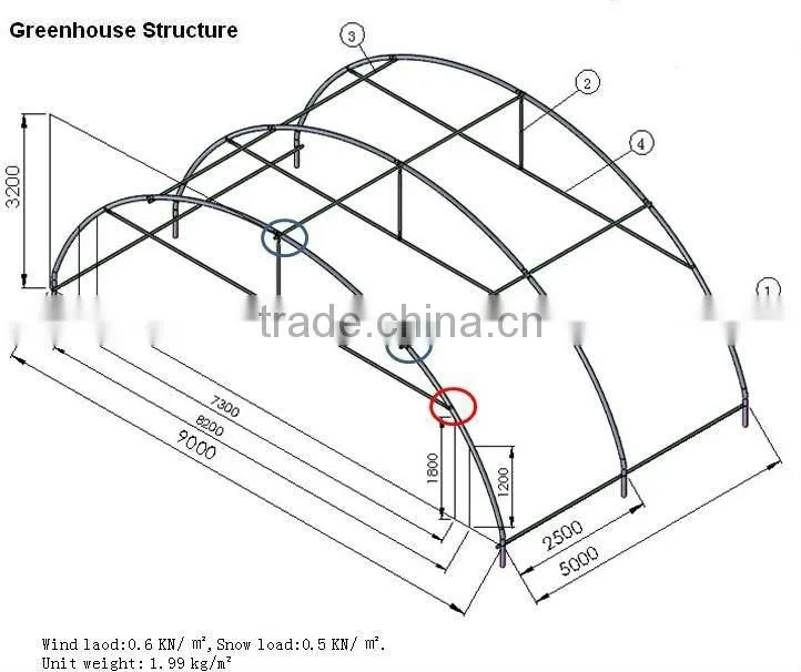 Economical Plastic Sheet Tube Tunnel Greenhouse