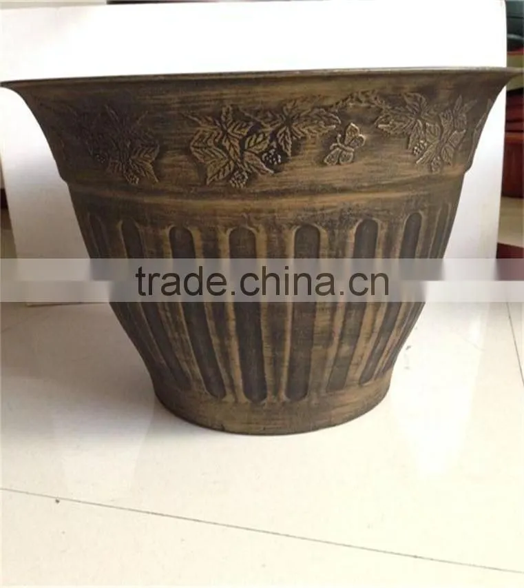20" Floral fluted plantercheap plastic flower pots wholesale,western style flowerpots