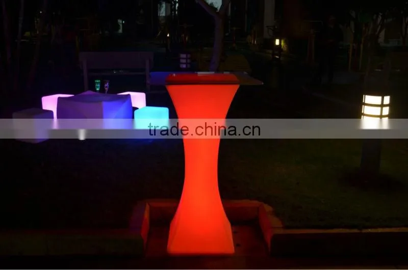 Plastic Glowing cool led bar counter Multi Color Change party led table desk