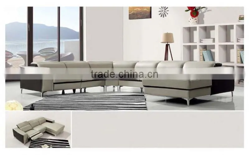 Bisini Modern Living Room Genuine Leather Sofa Set