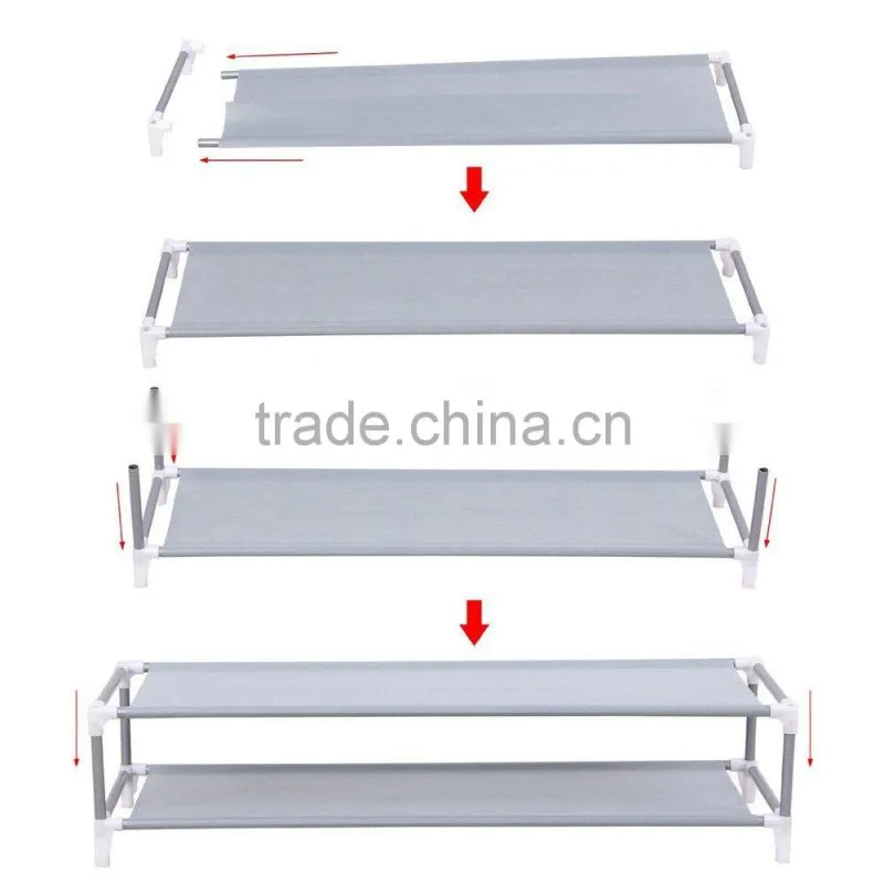 Plastic woven fabric shoes tower and shoes rack tower