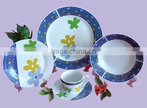 20pcs porcelain plate with printing porcelain plate set