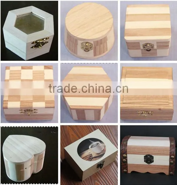 Small handmade wooden keepsake box with clear lid