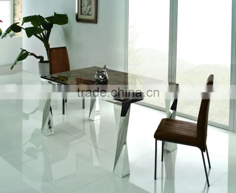 Kitchen Table and Chair Sets Marble Inlay Dining Table TH308